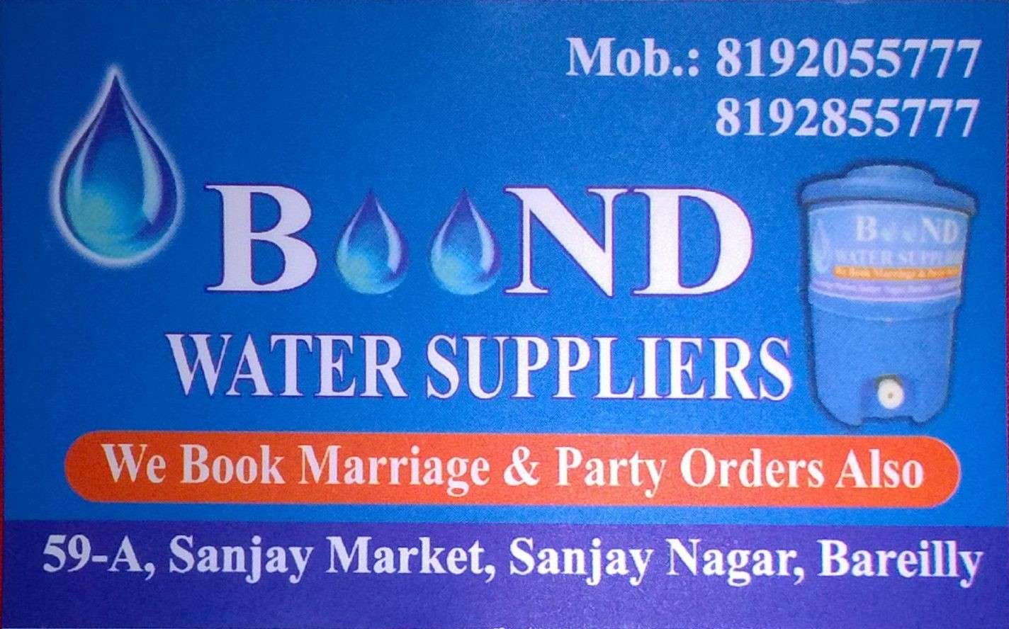 Boond Water Suppliers